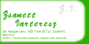 zsanett varteresz business card